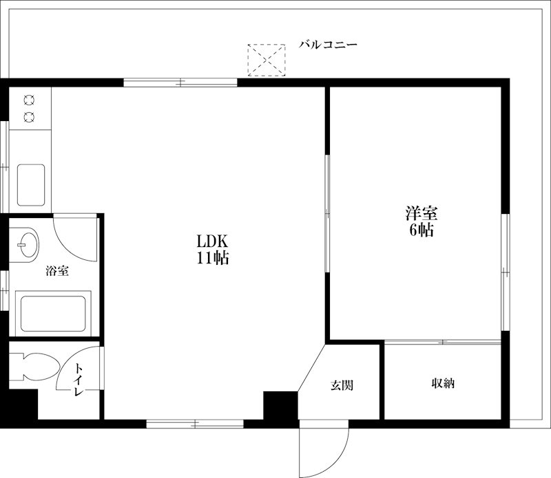 水上ビル　民泊NG 301号室 間取り