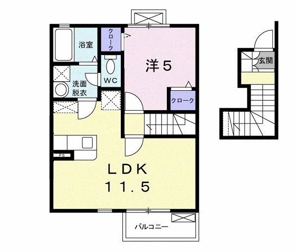 ワイズガーデン 202号室 間取り