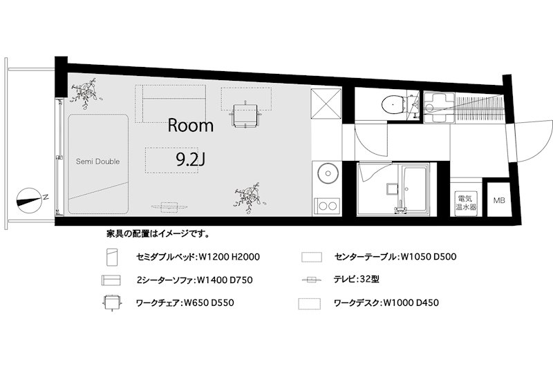 菱和パレス代々木上原 303号室 間取り