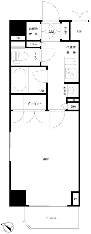 ルーブル東麻布 203号室 間取り