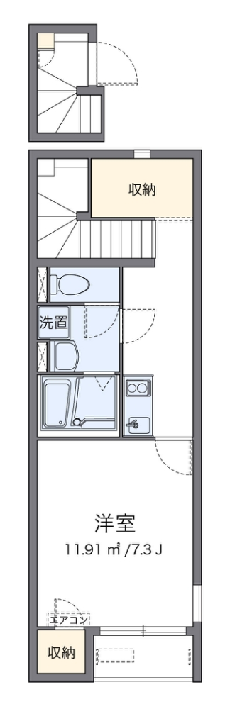 レオネクストＴｓｕｊｉ 203号室 間取り