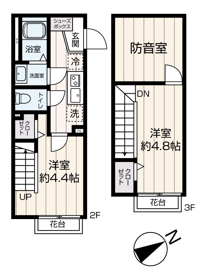 ティーズクオーレミューズ東長崎 間取り図