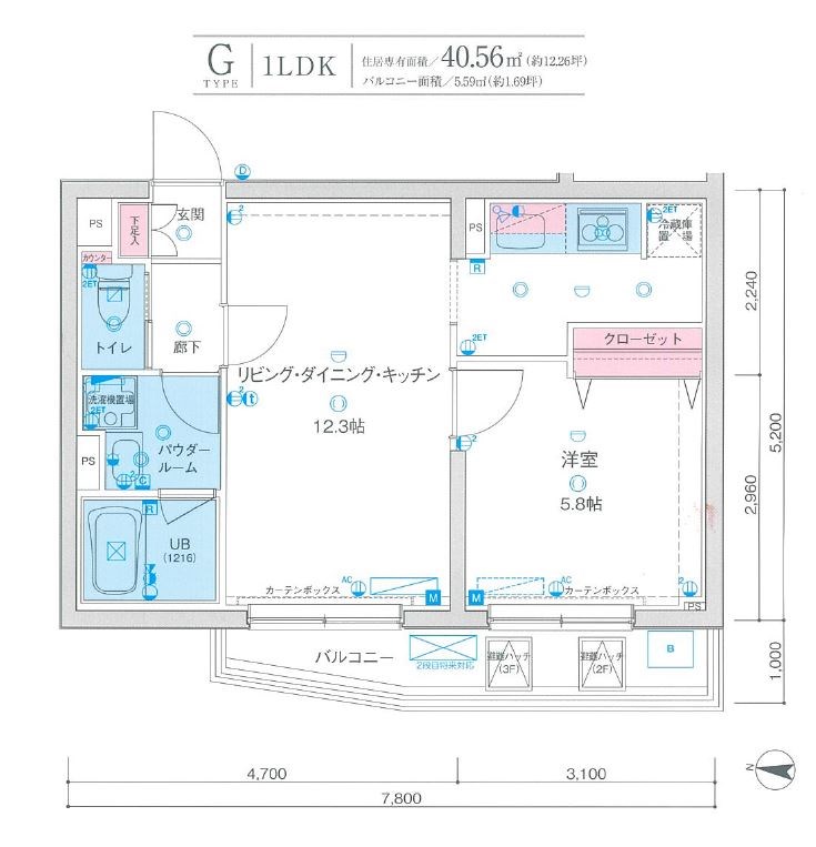 GENOVIA高円寺skygarden 間取り図