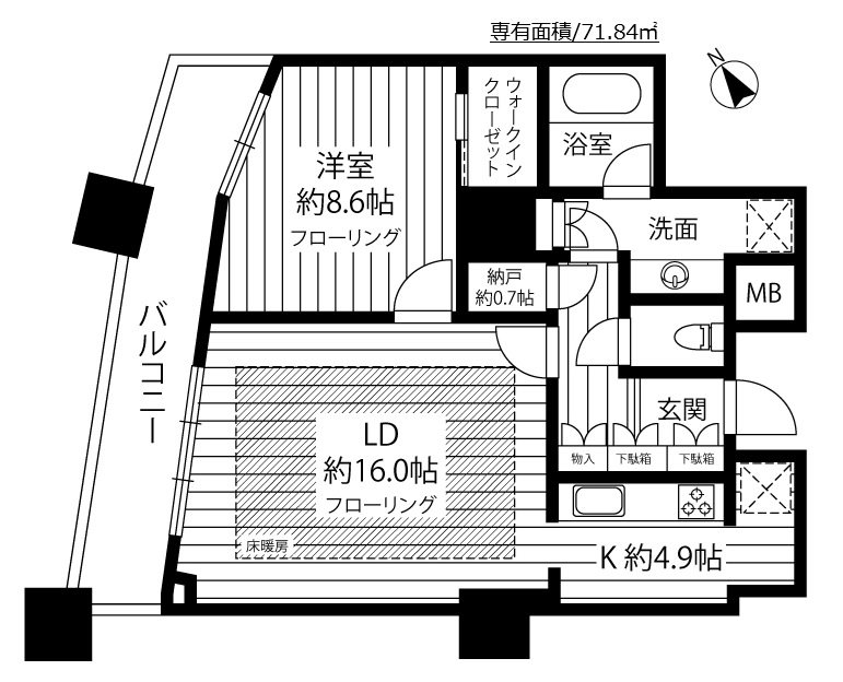ザ・パークハウス西新宿タワー６０ 間取り図