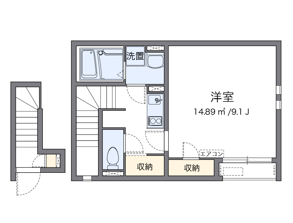 クレイノＬｏｃｏ千駄木 間取り図