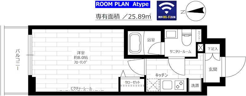 グランドコンシェルジュ池袋本町イースト 間取り図