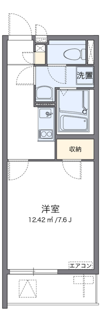 レオネクストカサ　フェリス 106号室 間取り