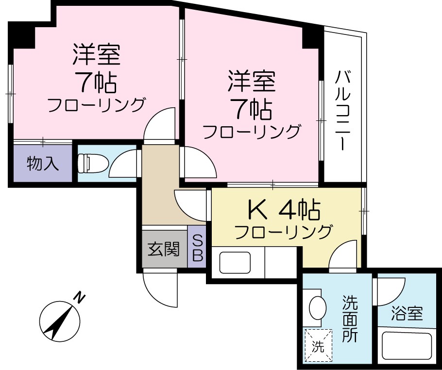 フローラパークサイド 間取り図