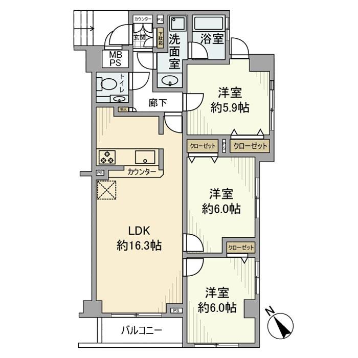 エクセルシオール馬事公苑 間取り図