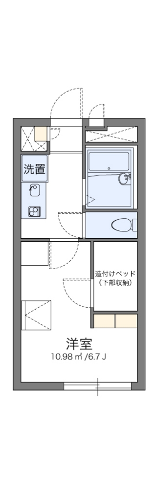 レオパレスクロスウィステリア 201号室 間取り