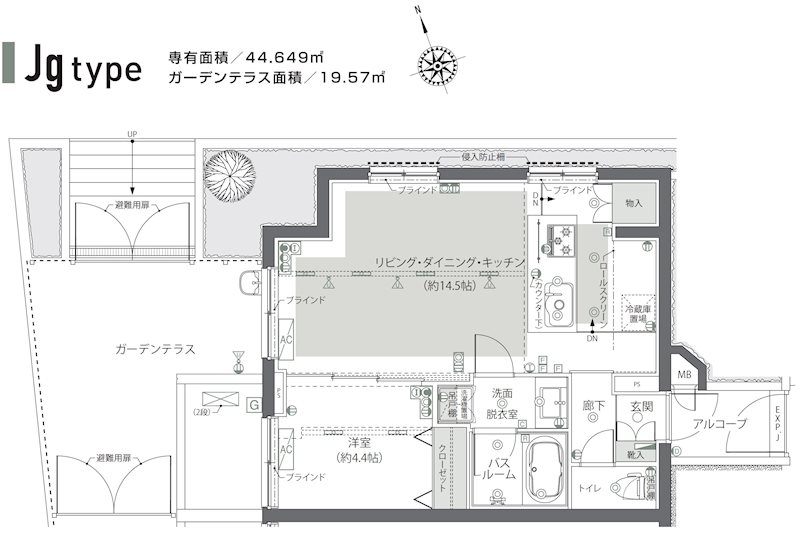 ZOOM新宿夏目坂 101号室 間取り