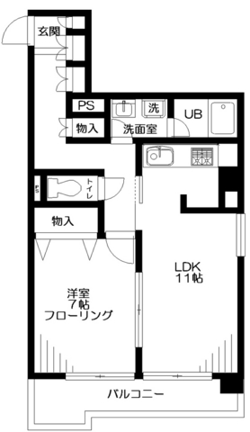 グレイスフォート 102号室 間取り