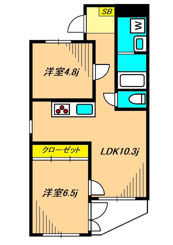 ハイツ自然園 304号室 間取り