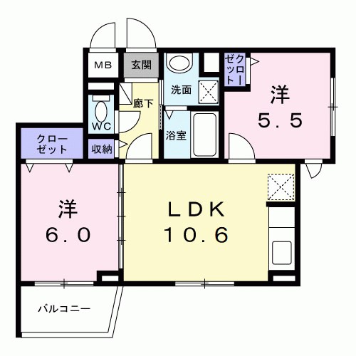 Ｈ・Ｓ駒込 101号室 間取り
