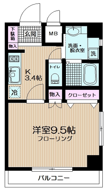 クレスト高円寺 401号室 間取り