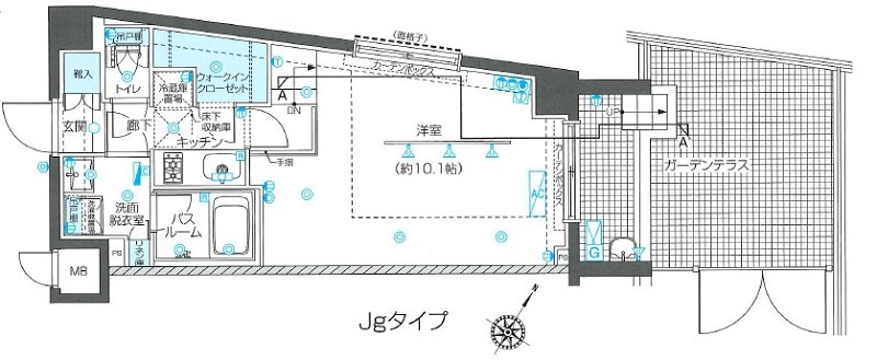 ZOOM目黒不動前 104号室 間取り