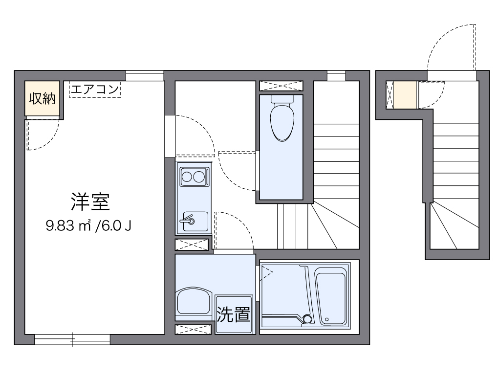 クレイノ白樺 間取り図