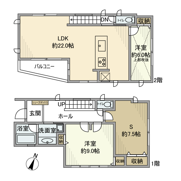 清水戸建 間取り図