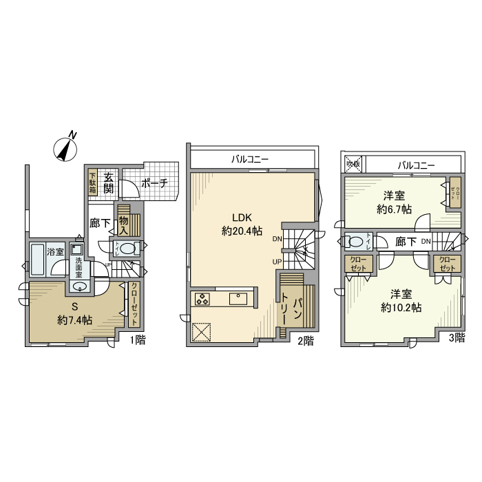 本駒込戸建 間取り図