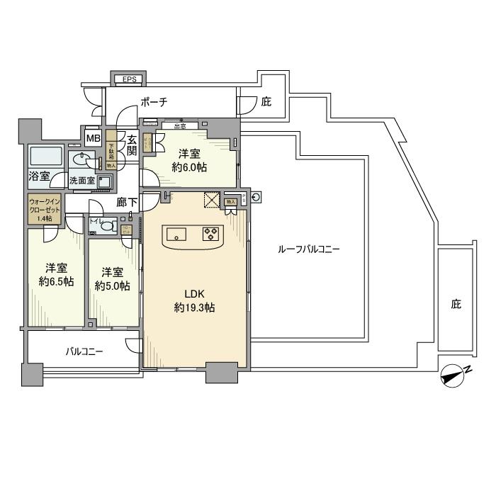 クレストフォルム南大井 1502号室 間取り