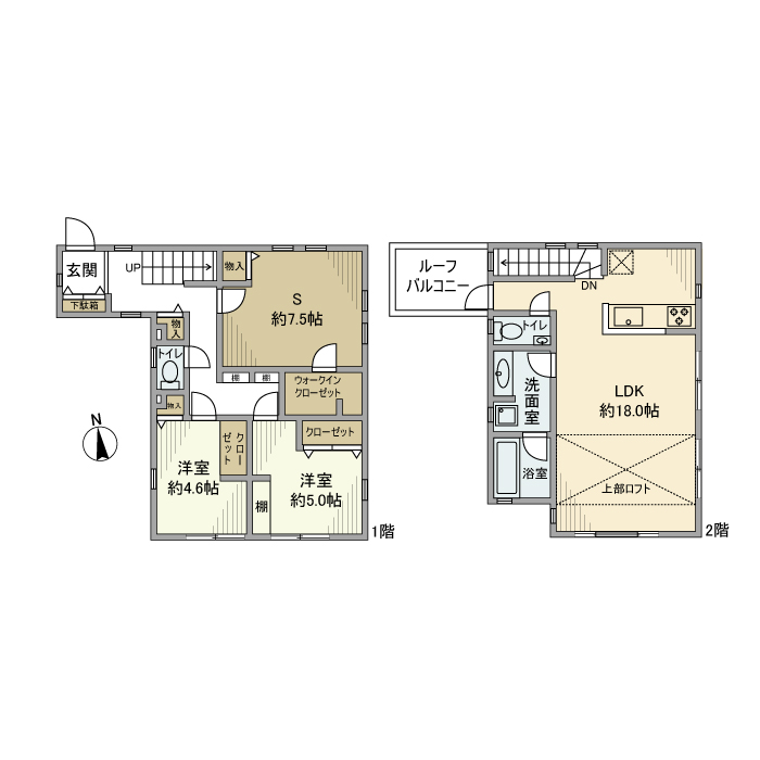 桜丘戸建 間取り図