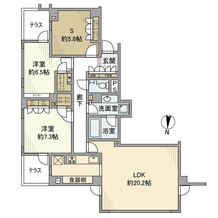 レグナス市ヶ谷払方町 間取り図