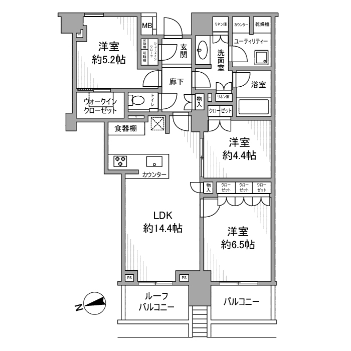 ブランズ牛込柳町 間取り図
