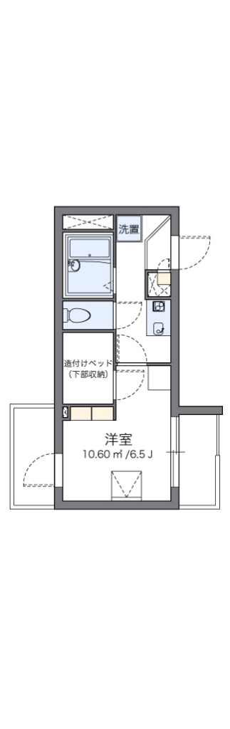 レオパレスクロスウィステリア 204号室 間取り