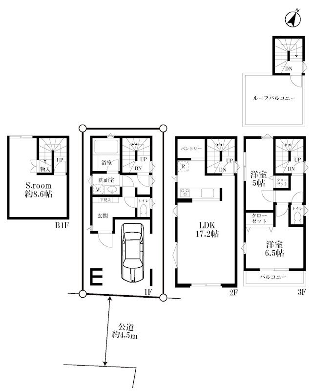 代々木4丁目　戸建て 間取り