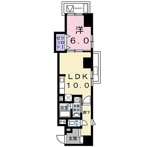 サンブルーム　赤坂 302号室 間取り