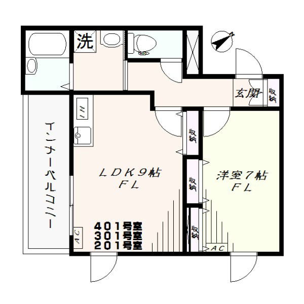 クロシェット早稲田 間取り図