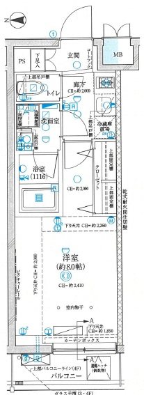 GRAN PASEO神楽坂Ⅱ 408号室 間取り
