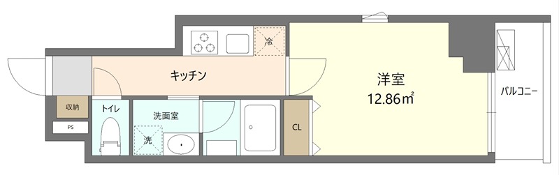 Reframe5 早稲田 204号室 間取り