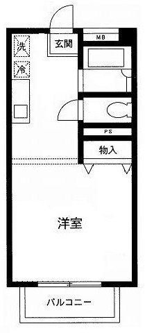 コトー三田  303号室 間取り