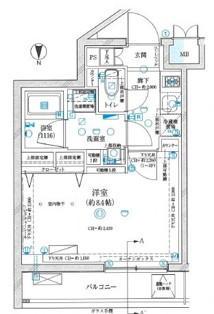 GRAN PASEO神楽坂Ⅱ 201号室 間取り
