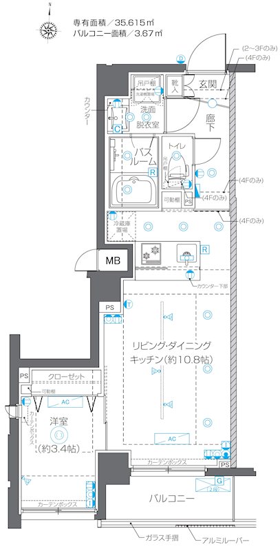 ZOOM中野West 間取り図