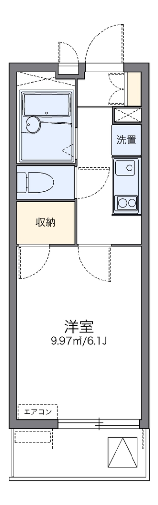 レオパレス三ヶ田 間取り図