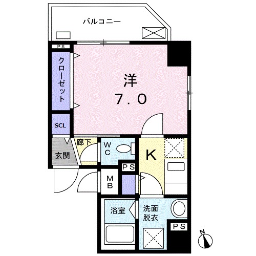 コートＨ２ 203号室 間取り
