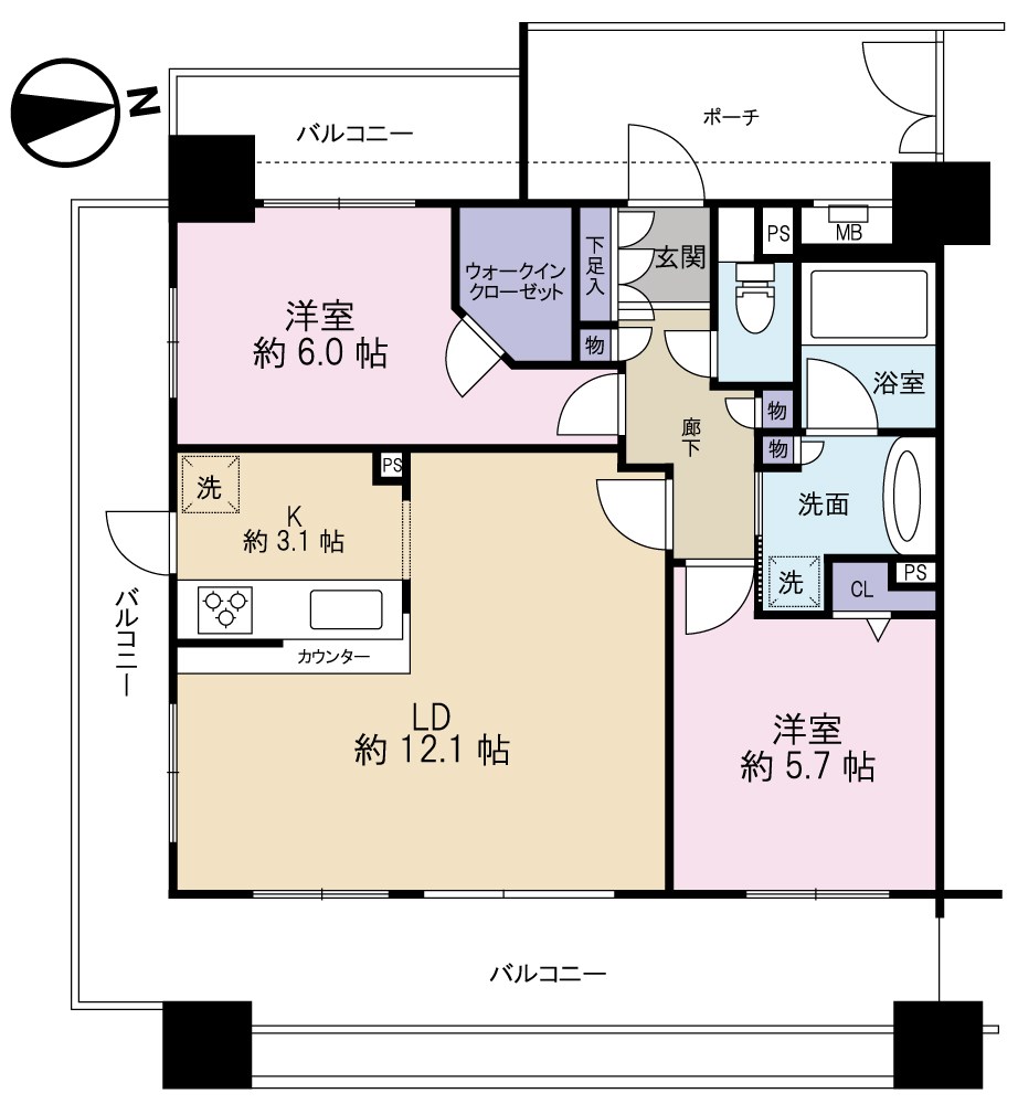 スカイクレストビュー東京 間取り図