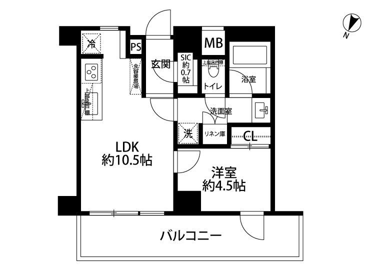 プライムフィット中目黒 902号室 間取り