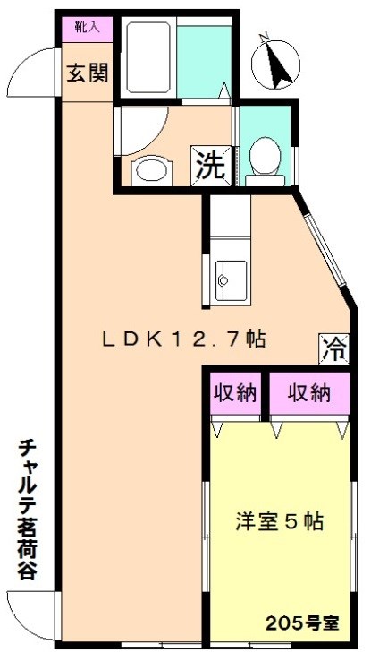 チャルテ茗荷谷 間取り図