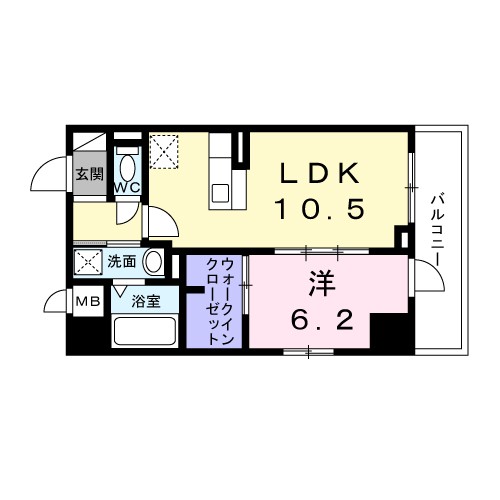 プレシャス 1103号室 間取り
