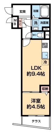 ＮＥＸＡＳ ＥＢＡＲＡ 0103号室 間取り