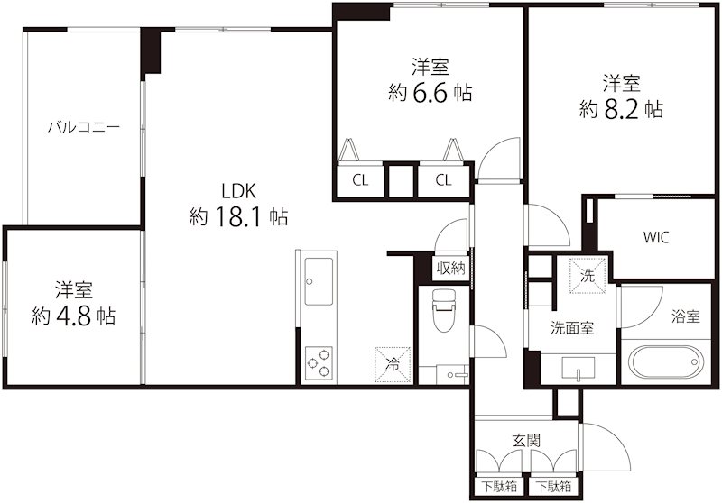 Sun West 間取り図