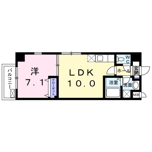 ヴィラージュ経堂 113号室 間取り