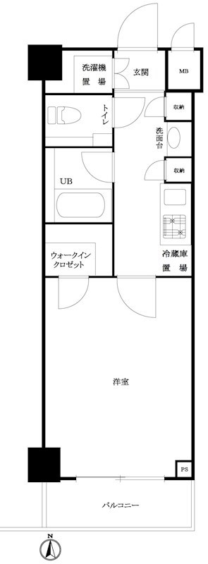 ルーブル泉岳寺前 201号室 間取り