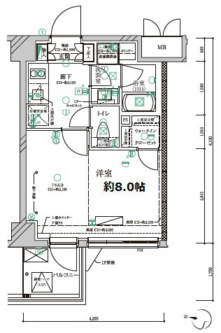 ディアレイシャス三軒茶屋  507号室 間取り