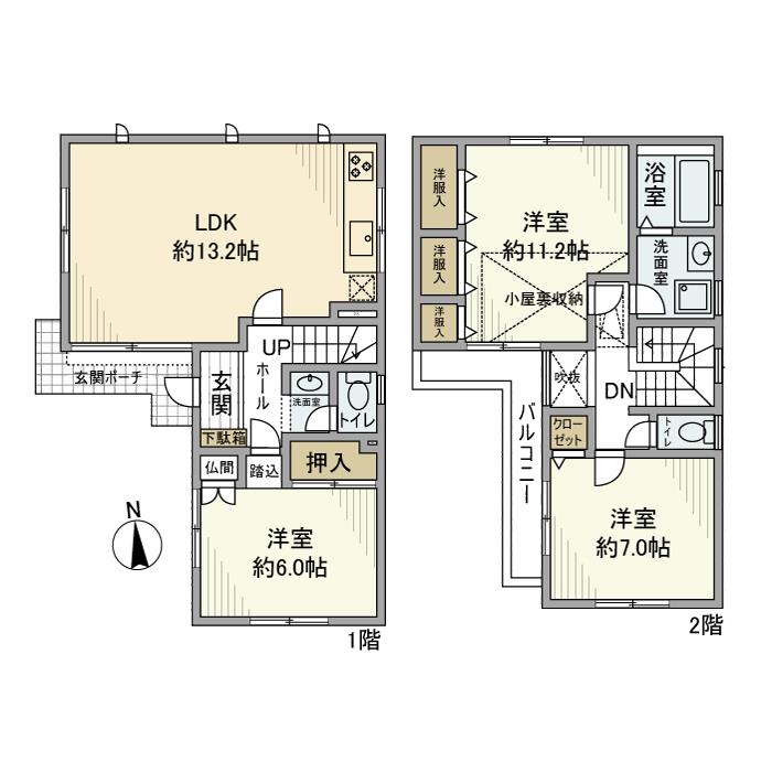 宮坂戸建 間取り図