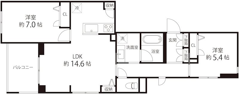 Sun West 間取り図