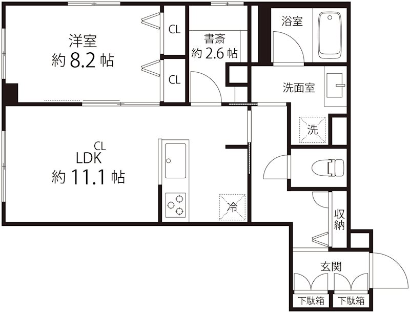 Sun West 間取り図